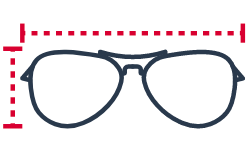 Illustration of glasses with ruler