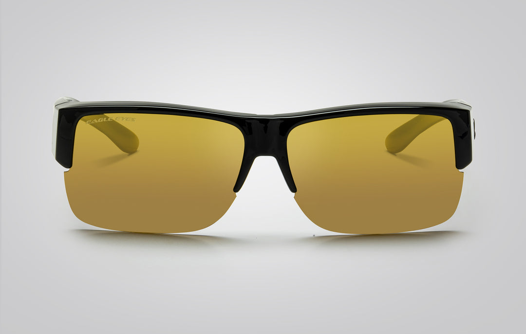 Fit over Polarized lenses | FitOn Semi-Rimless Mirror Sunglasses