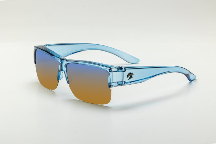 Fit over Polarized lenses | FitOn Semi-Rimless Mirror Sunglasses