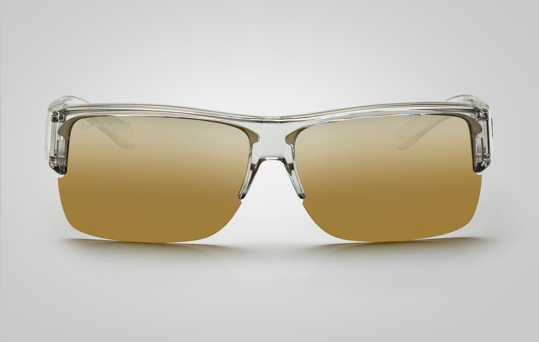 Fit over Polarized lenses | FitOn Semi-Rimless Mirror Sunglasses