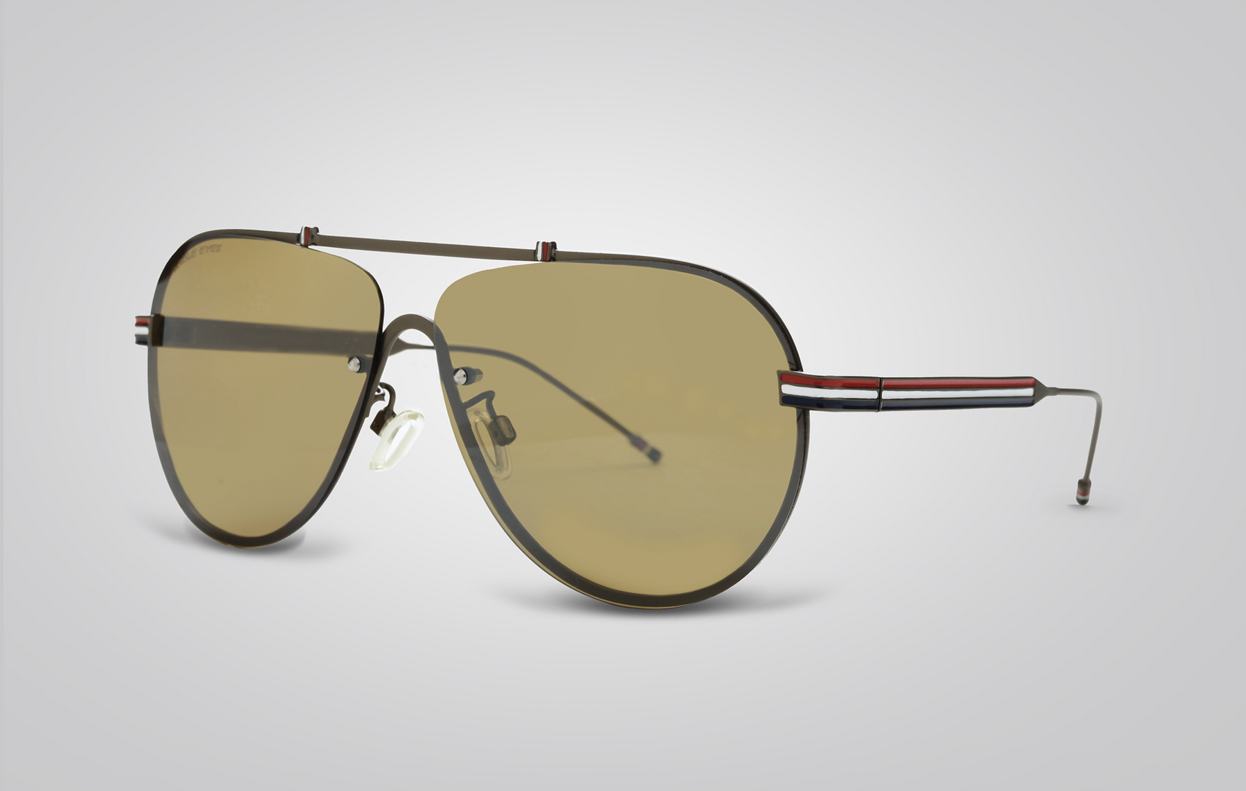 Black Grandpa Thin Aviator Tinted Sunglasses with Gray Sunwear Lenses -  Yesterday