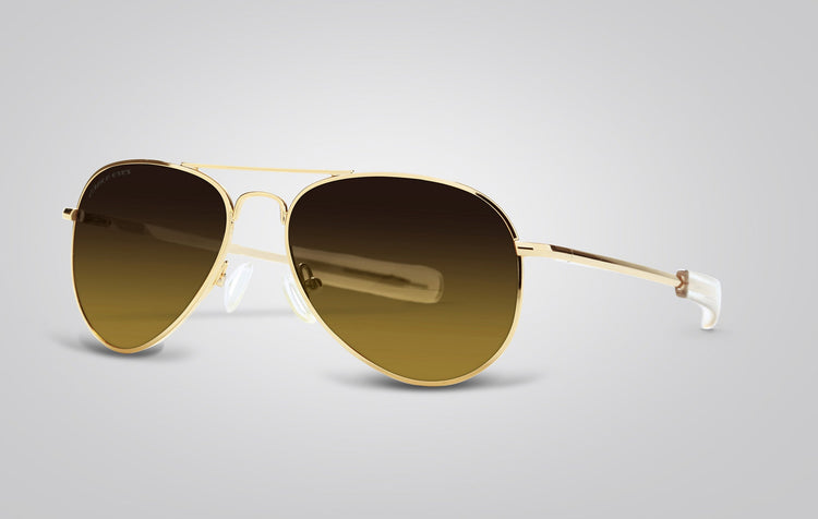 GLOBE SPECS ゴールドフレーム サングラス FREEDOM-Oval-Gold-3-4-